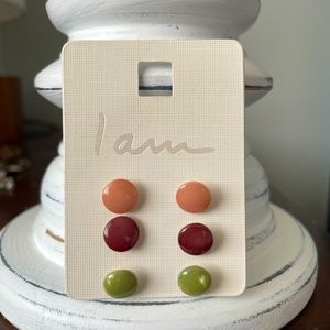 Button earrings